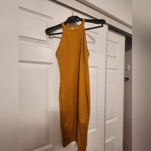 Yellow midi dress